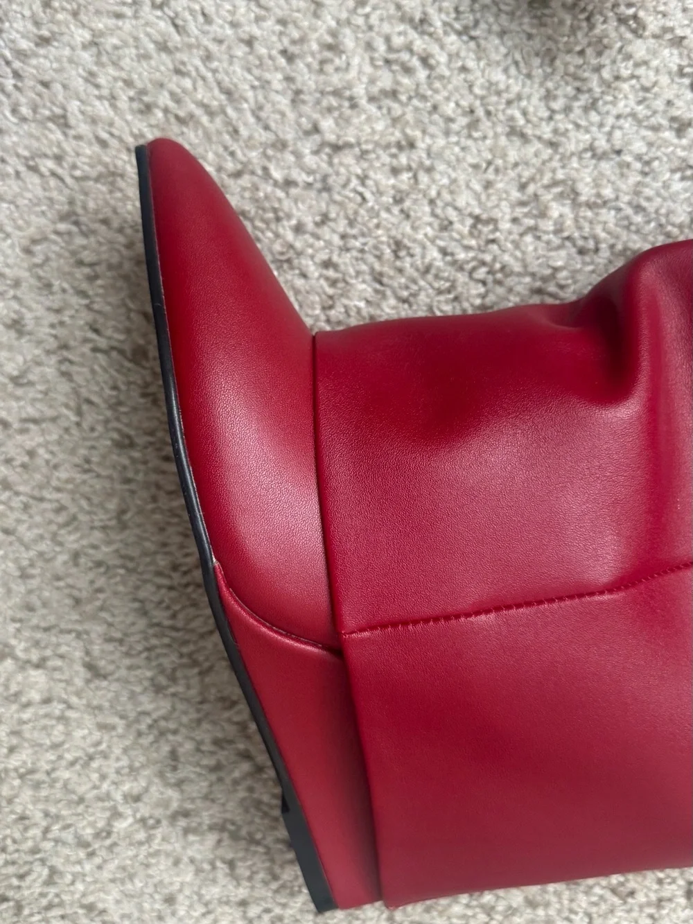 Steve Madden Women's Over-the-Knee Leather Boots - Red